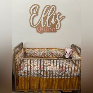 Vintage Floral Crib Bedding Set